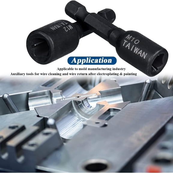 PYAN-8 Pcs Tap Socket Wrench, 1/4 Hex Shank High Hardness Alloy Steel Socket Taps Air Screwdriver Accessories (M4/M5/M6/M8/M10/M12/M14/M16)