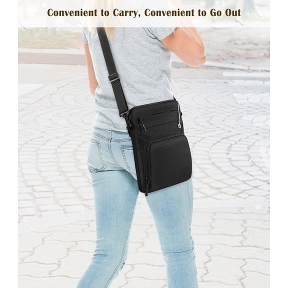 PYAN-9-11 Inch Tablet Sleeve Bag with Shoulder Strap for iPad 10th Gen 10.9" Air 5/4, iPad (A16) 11", i-Pad 9/8/7th Gen 10.2", i-Pad Air/Pro 11", Galaxy Tab A9+ Plus 11", reMarkable 2 10.3",Black