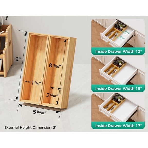 Bamboo Cutlery Organizers
