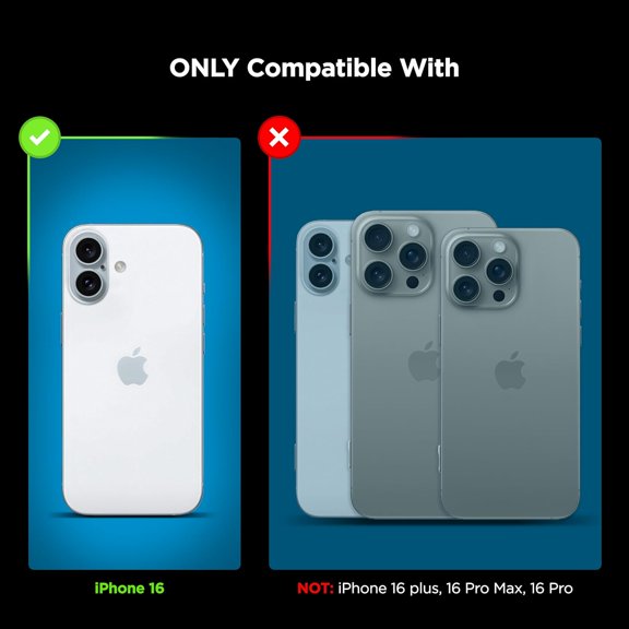 PYAN-Blue-Light Screen Protector for iPhone 16 - Bluelight Filter Tempered Glass (Easy Applicator Included)