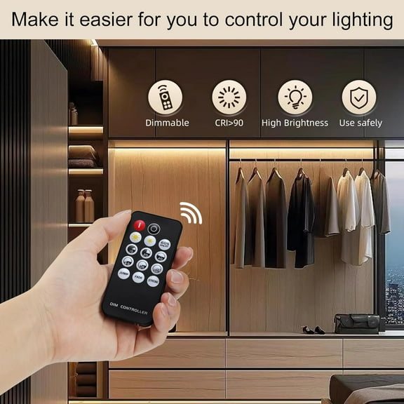 PYAN-COB LED Strip Light 24V, 16.4ft Warm LED Light Strip with Remote, High Density Flexible Warm Tape Lights, CRI90+ LED Lighting for Backlighting for TV, Bedroom, Cabinet, Indoor Decor