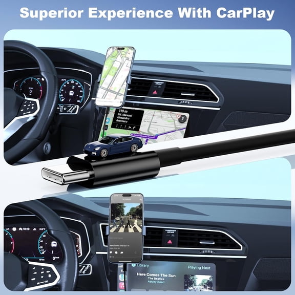 PYAN-Car Carplay Cable for iPhone 17 Pro Max/Air/16/15 Pro Max/Plus/16e Cables,2Pack USB A to USB C for iPhone USB C Cord,USB C Cable for iPad Pro/iPad Air Android Charger Cord Type-C Charging Cable