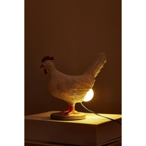 PYAN-Chicken Egg lamp,3D Chicken Table lamp,Lifelike LED Egg lamp,Resin Chicken Egg Night Light with USB (Chicken Egg lamp)