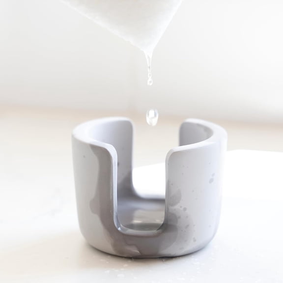 PYAN-Diatomaceous Earth Sponge Holder - Drying Rack, Absorbent Stone Kitchen Sink Organizer, Beige (Small)