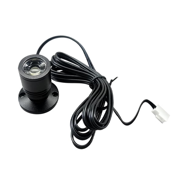 PYAN-Dimmable 12V LED Mini Spotlights for Display - 1.5W Daylight 6500K, Tiny Spotlights for Displays with Dimmer, Black - Pack of 2