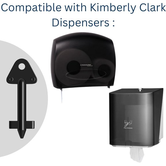PYAN-Dispenser Key Replacement for Kimberly Clark Cross Key 770767 - for JRT Junior, in-Sight, Windows Single and Twin roll Bath Tissue Dispensers (6 Pack)