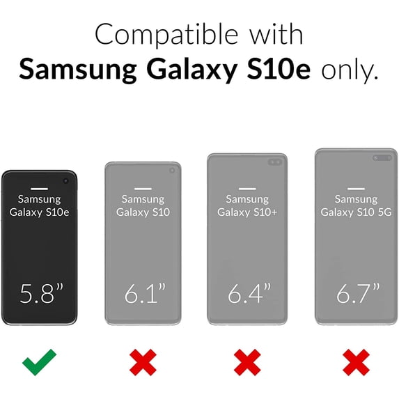 PYAN-Dual Guard for Samsung Galaxy S10e Case, Shockproof Protection Dual Layer Case for Samsung Galaxy S10e - Black