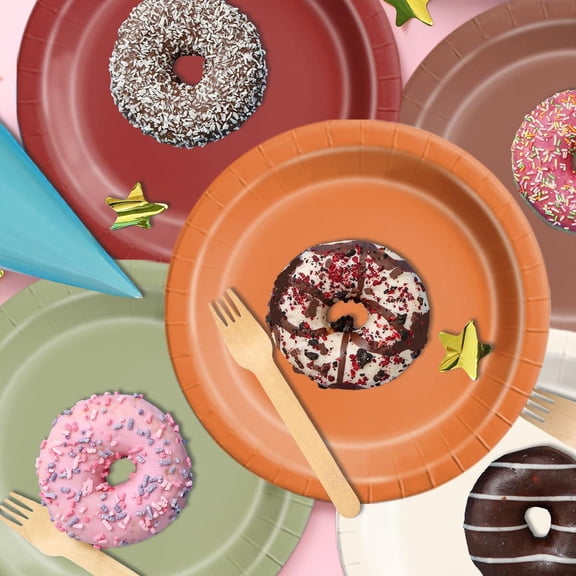 PYAN-Fall Wedding Decorations - 60Pcs Sage Green Orange Plates & Napkins Set Autumn Thanksgiving Fall In love Bridal Shower Tableware