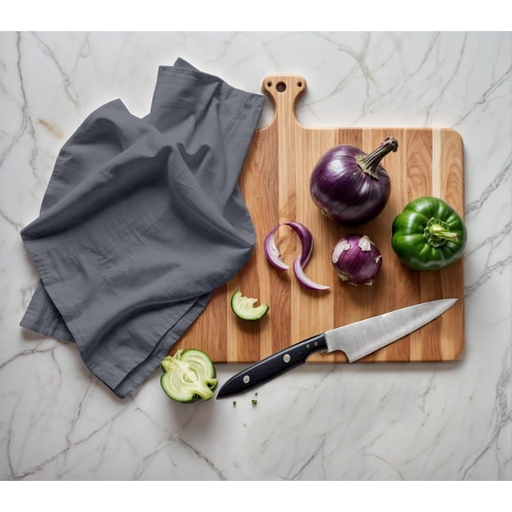 PYAN-Flour Sack Towels 28" x 28", 12 Pack - 100% Cotton Dish Towel - Machine Washable TeaTowels, Ultra Absorbent BarTowels, Dish Cloth Perfect for Drying Dishes & Cleaning - Grey