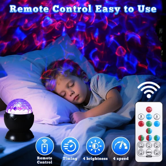 PYAN-Galaxy Light Projector, Dinosaur Egg 2-in-1 Sensory Lights for Autism, Light Therapy Lamp for Sleep Aid for Sensory Room Must-Have - 7 Color Modes with Remote & Timer for Christmas, Birthdays (B
