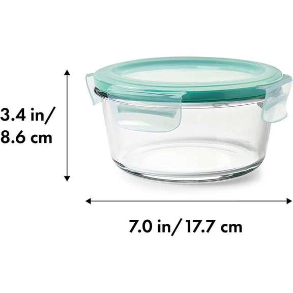PYAN-Good Grips 4 Cup Smart Seal Leakproof Glass Round Airtight Food Storage Container