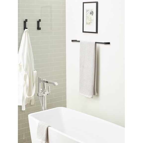 PYAN-H37009MB | Bray Double Prong Decorative Wall Hook | Matte Black Hook for Coats, Hats, Backpacks, Bags | Hooks for Bathroom, Bedroom, Closet, Entryway, Laundry Room, Office