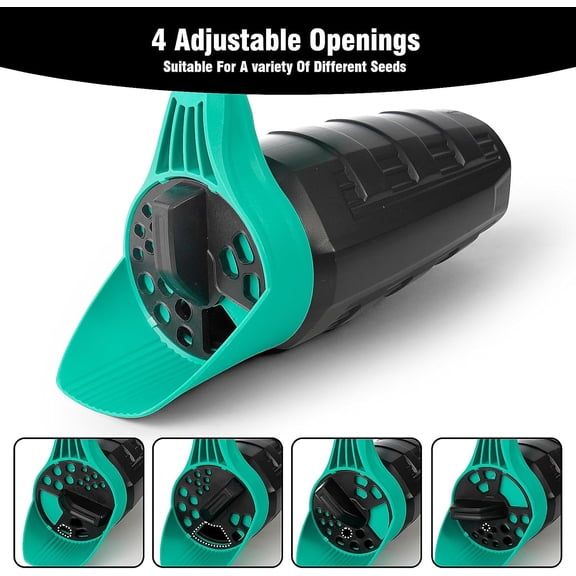 PYAN-Hand Seed Spreader for Lawn, Adjustable Handheld Grass Seed & Fertilizer Spreader, Multipurpose Shaker for Salt, Ice Melt & Garden Seeding, Lightweight (30 oz)