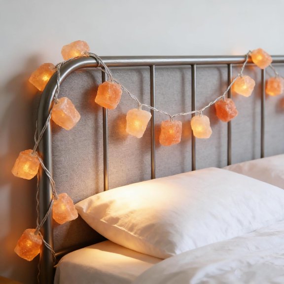 PYAN-Himalayan Salt Light String for Bedroom with 20 Rock,11.5ft USB Powered String Fairy Lights Night Salt Lamp,Natural Salt Rock,Handmade Ambient Light for Office Home Wedding Party Christmas Decor