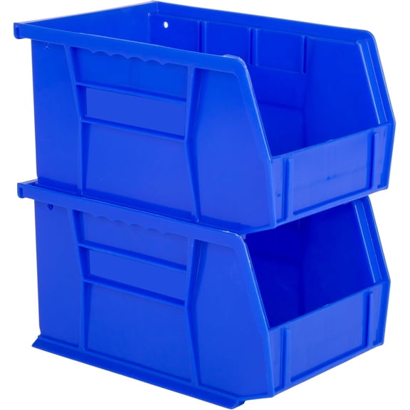 PYAN-Hudson Exchange 9-1/2" x 6" x 5" Plastic Stackable Storage Bin and Hanging Container (Blue, 1 Pack)