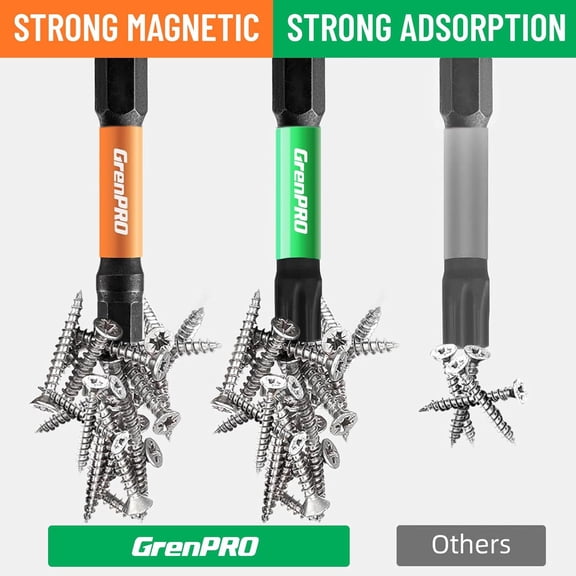 PYAN-Impact Screwdriver Bits Set, 35Pcs 2 Allen Wrench Drill Bit Set (Metric & SAE)/Trox, Premium S2 Steel Magnetic 1/4" Hex-Shank Bit Set,CNC Machined, Automotive Mechanic Home Repair