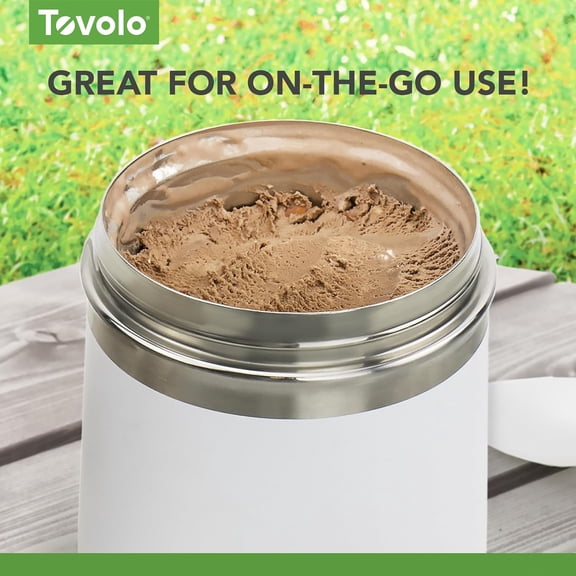 PYAN-Insulated Food Container 2 Quart Food Traveler Thermos for Hot Food and Cold Food Stainless Steel Double Wall Vacuum Insulated Spill Proof Airtight Lid Dishwasher Safe BPA Free White