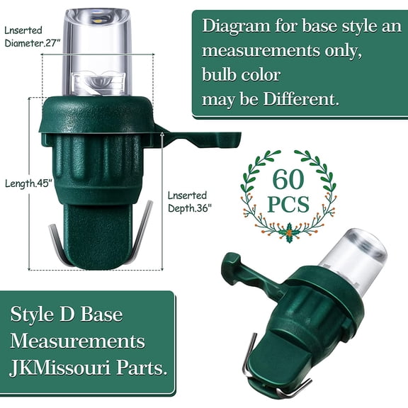 PYAN-LED 5 mm Christmas String Lights Replacement Bulbs LED Wide Angle Wire Light Set Indoor Outdoor Home Decor Festival Decorations for Xmas Tree Lights(Cold White Bulb,60 Count)