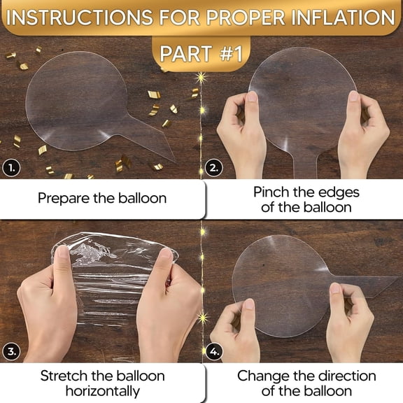 PYAN-LED Light Up Balloons 10 Pack 20" Transparent Glow Balloons Light Up with LED String Lights & Switch, Easy Air or Helium Use for Special Events, Weddings, Party Decorations & Festive Nights