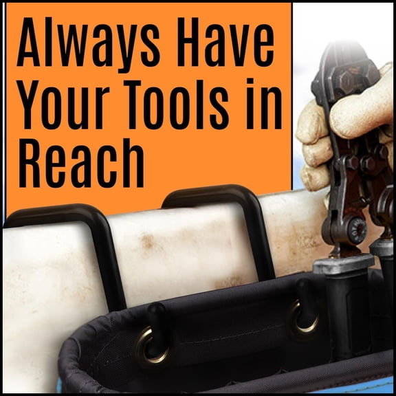 PYAN-Lineman Bucket Hooks - Utility Bucket Hooks & Tool Apron Support - Ergonomic Climber Tool Bag Access - Regular, Black Nylon, 2-Pack, 5144h