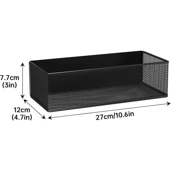 PYAN-Magnetic Shelf for Washing Machine, Washer Dryer Shelf, Magnetic Lint Bin for Laundry Room, Spice Rack, Magnetic Basket Organizer for Laundry Kitchen, 1 Pack (Black, 10.63''L*4.72''W*3.03''H)