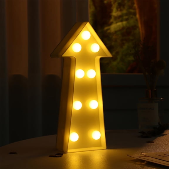 PYAN-Marquee Sign Arrow Lighted Signs Arrows Wall Decor Cupid's Neon Party Direction Christmas Light Led for Lamp Custom with Up Shaped Night Battery Operated Plastic Room for Corridor Decoration
