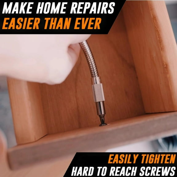 PYAN-Mutt Tools 12 in 1 Ratcheting Flexible Screwdriver for Tight Spaces Flexible Shaft Screwdriver with Bit Holder and Bendable Extension