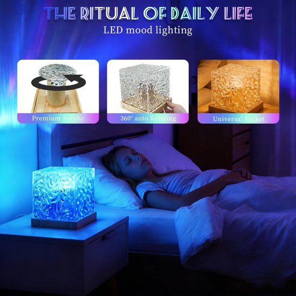 PYAN-Northern Dreamscape projector with USB port, 16 color aurora with remote control function, 24 key aurora night light projector, lighting atmosphere night light, Birthday Gift, Valentine's Day Gi