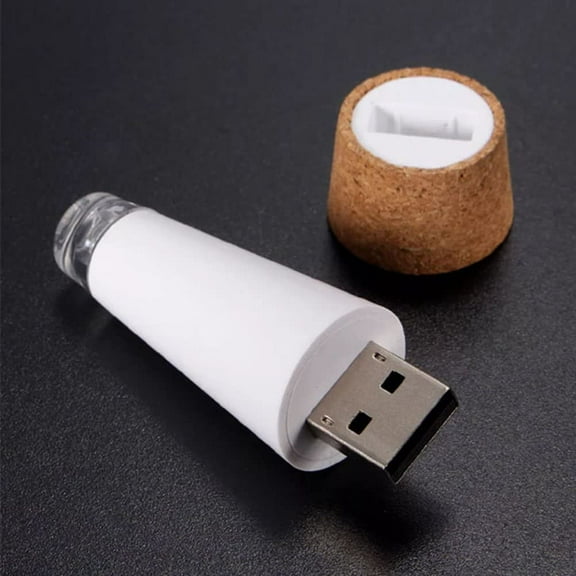 PYAN-Pack of 4 USB Rechargeable Cork Shape Bottle Light 12 Lumens Durable Lamp Cork Lights for Christmas Party Decoration
