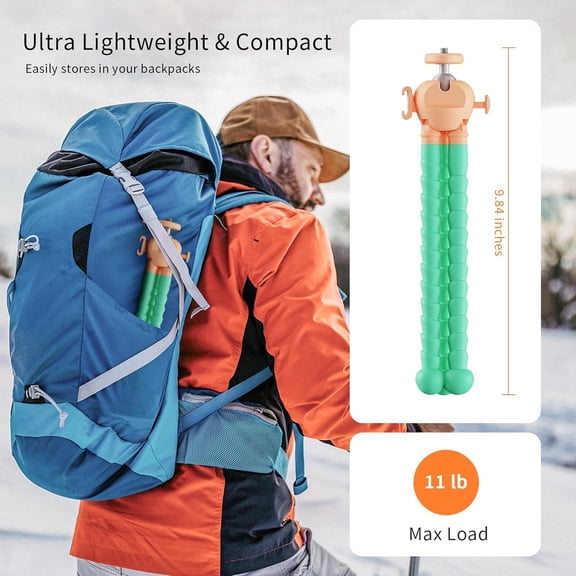 PYAN-Phone Tripod with Wireless Remote - 2 in 1 Replaceable Flexible Tripod for iPhone, Portable Selfie Stick for Video Recording Vlogging - Compatible with iPhone Android Go Pro, Digital Camera