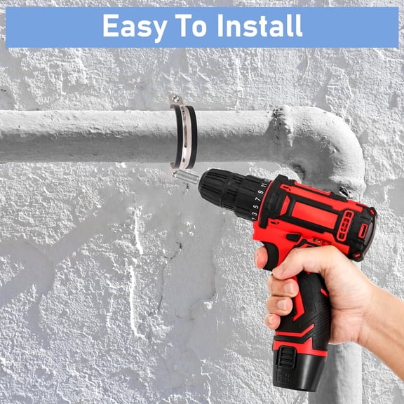 PYAN-Pipe Clamps,304 Stainless & Rubber Cushioned Heavy Duty Conduit clips (SCH 4 in (114 MM) - 6 Pack)