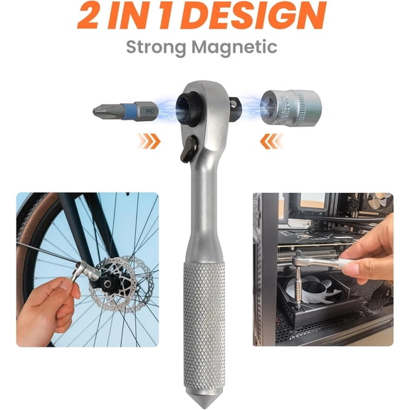 PYAN-Precision Screwdriver Set, Ratchet Wrench Set, Magnetic Bit Driver, Wrench Extender, Mini Ratchet Set for Bicycle, Phone, Computer, Furniture Repair & DIY Projects