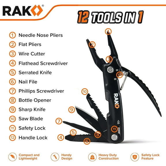 PYAN-Pro Tools Pliers Multitool - Cool Unique Gifts For Dads Who Have Everything - Compact DIY Survival Multi Tool Gift for Men, Husband, Handyman - Backpacking & Camping Accessories