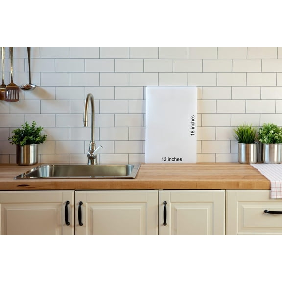 PYAN-Professional Green Plastic Cutting Board - 18 x 12 Inch Large, HDPE and NSF for Restaurants and Food Service, Dishwasher Safe