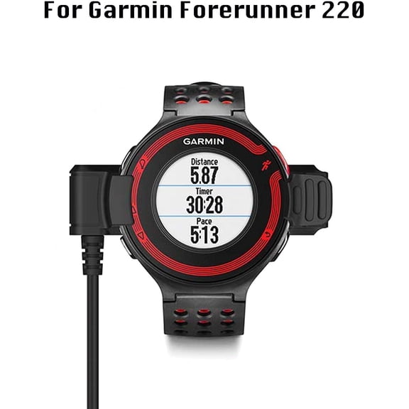 PYAN-Replacement Charger Compatible with Forerunner 220, Replacement Charging Dock Clip Compatible with Forerunner 220 Smart Watch, Data Sync, USB Charging Cable (3.3ft)