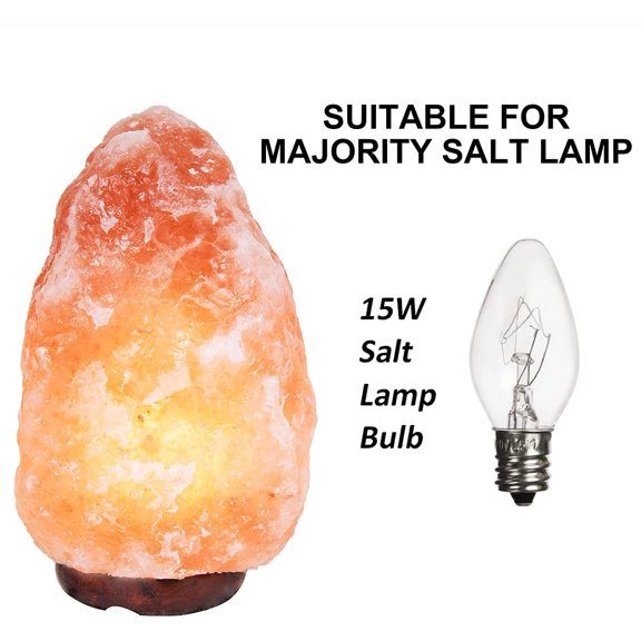 PYAN-Salt Lamp Light Bulbs 15 Watt 6 Pack, Himalayan Salt Lamp Original Replacement Bulbs E12 Socket Long Lasting Incandescent Bulbs