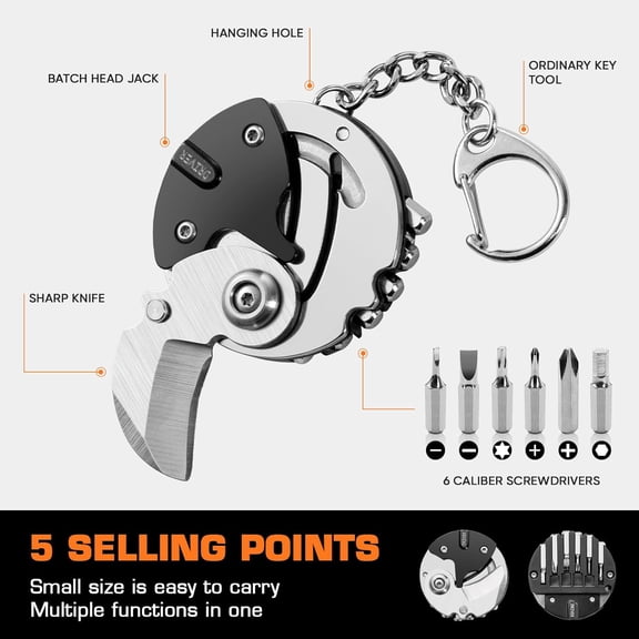 PYAN-Small Multitool Small Folding Pliers, Pocket Screwdriver with Knife Multi Purpose Knife for EDC Work Camping Hiking