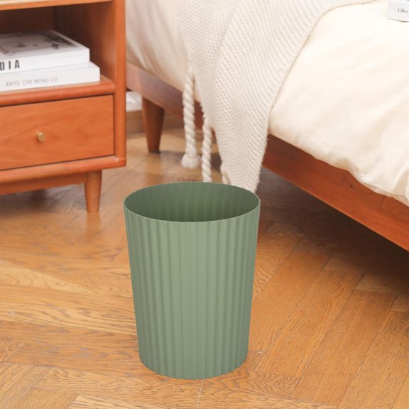 PYAN-Small Trash Can Plastic Wastebasket Round Garbage Container Bin for Bathroom, Kitchen, Bedroom, Home Office, College Dorm, Green