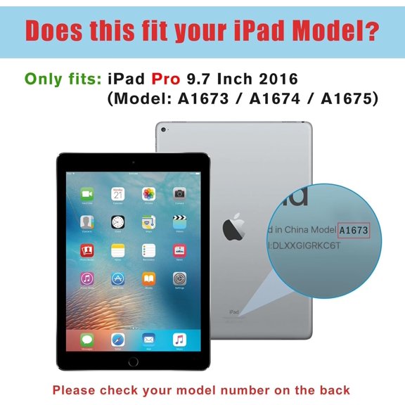 PYAN-Smart Case for iPad Pro 9.7 Inch 2016, Ultra Slim Lightweight Stand Smart Case Shell with Translucent Frosted Back Cover for iPad Pro 9.7 Inch (A1673 A1674 A1675) -Darkblue