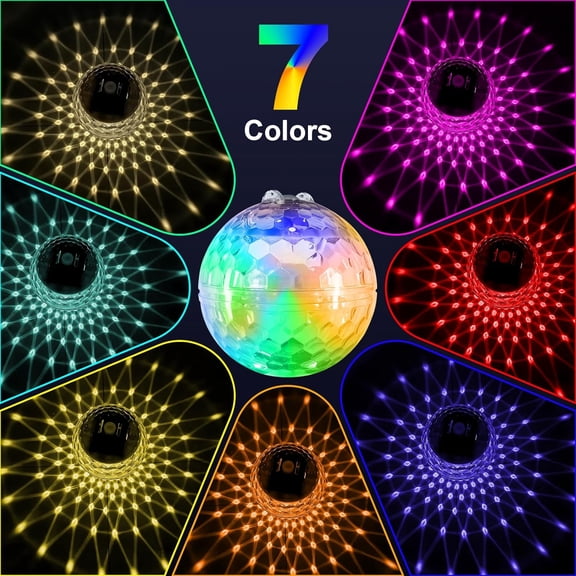 PYAN-Solar Floating Pool Light Color-Changing LED Light for Pools, Ponds, Gardens & More | Waterproof & Rechargeable for Pools, Ponds, Spas, Fountains, Patios Nighttime Ambiance