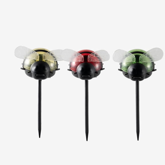PYAN-Solar Lights for Outside 3 Pack Solar Garden Bee Stakes Outdoor Lights for Yard Patio Decor