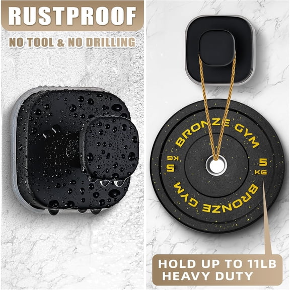 PYAN-Suction Cup Hooks for Shower - Resuable Bathroom Hooks for Towels, Robes & Loofah - No-Drill Mounting on Kitchen,Walls,Metal,Glass,Mirrors,Tile & Smooth Non-Porous Surfaces (2, Matte Black)