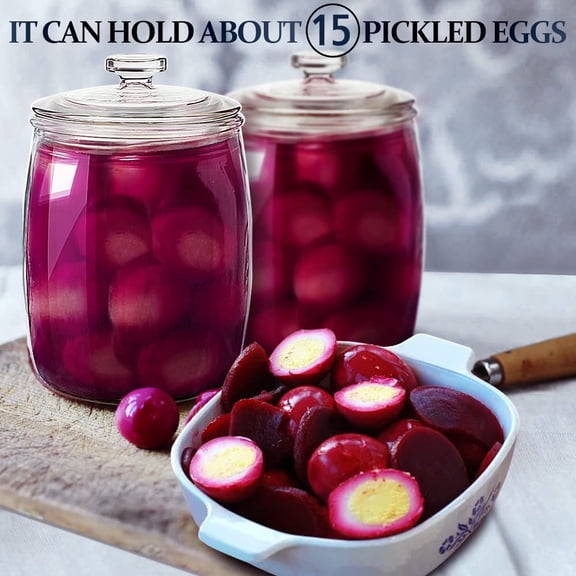 PYAN-Wide Mouth Apothecary Jar with Lid, 0.5 Gallon Glass Jar for Kitchen Storage and Laundry Room Organization, 72 oz Clear Glass Container for Cookie, Candy, Sugar, Flour, Nuts