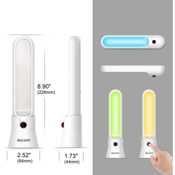 PYAN-Wireless Battery Operated LED Table Top Night Light, Touch, Push Light, Remote Controlled, 16 Color Changing, Portable Stick on Tap Light for Closet Cabinet Counter Classroom