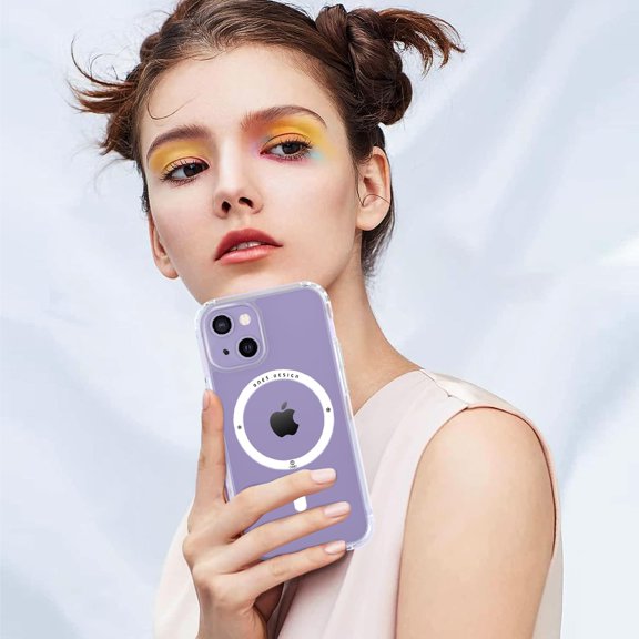 PYAN-for iPhone 13 mini Case Clear, Compatible with MagSafe, Military Grade Drop Protection, Scratch-Resistant, Shockproof Slim Magnetic Phone Case for iPhone 13 mini, Transparent