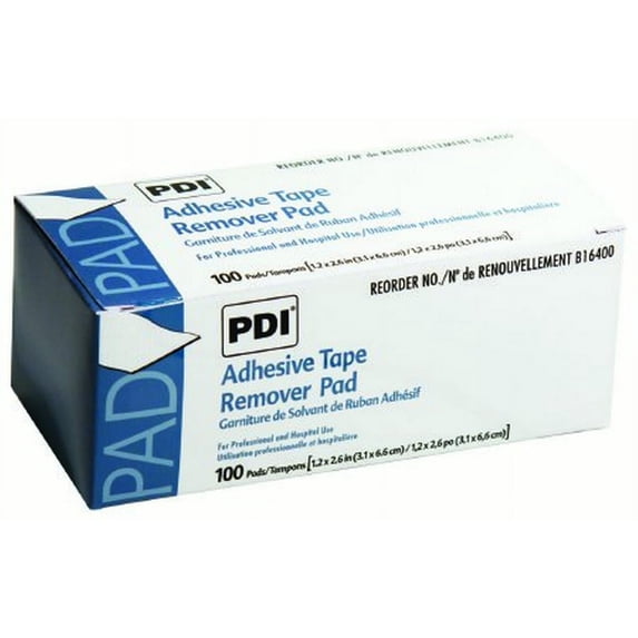 PDI Inc. Disposables Adhesive Tape Remover Pad, 100 Count, 1-1/4 x 2-3/5 Inch