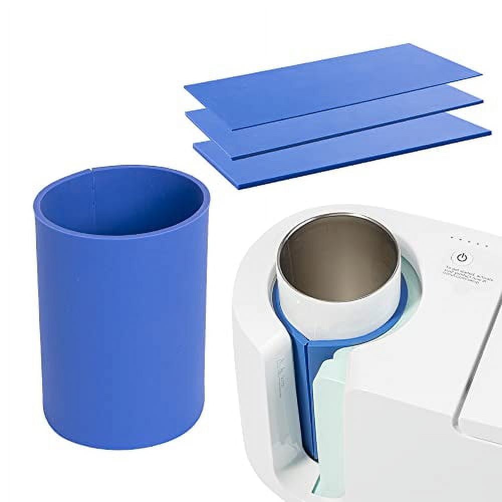 PYD Life 9.8 x 4.7 inch Silicone Sublimation Mug Tumbler Wrap Blue Insert for Cricut Mug Press Accessories,3 Pieces 3 Thicknesses Suitable for