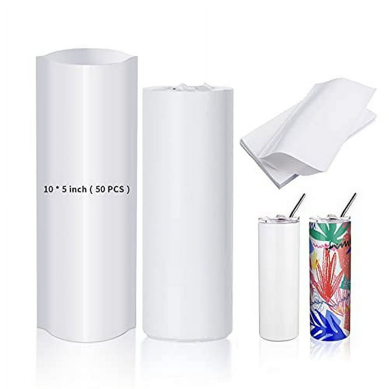 PYD Life Sublimation Shrink Wrap Sleeve White Bags 10 x 5 Inch for Print by  Oven,50 PCS,Sublimation Shrink Wrap Film for 20 OZ Sublimation Skinny  Tumbler,Heat Transfer Shrink Wrap 