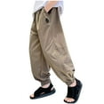 thumbnail image 1 of PYGNJK Boys' Harem Pants With breathable eyelet holes Ice Silk Baggy Wide Leg Pants Elastic Waist Joggers, 1 of 7