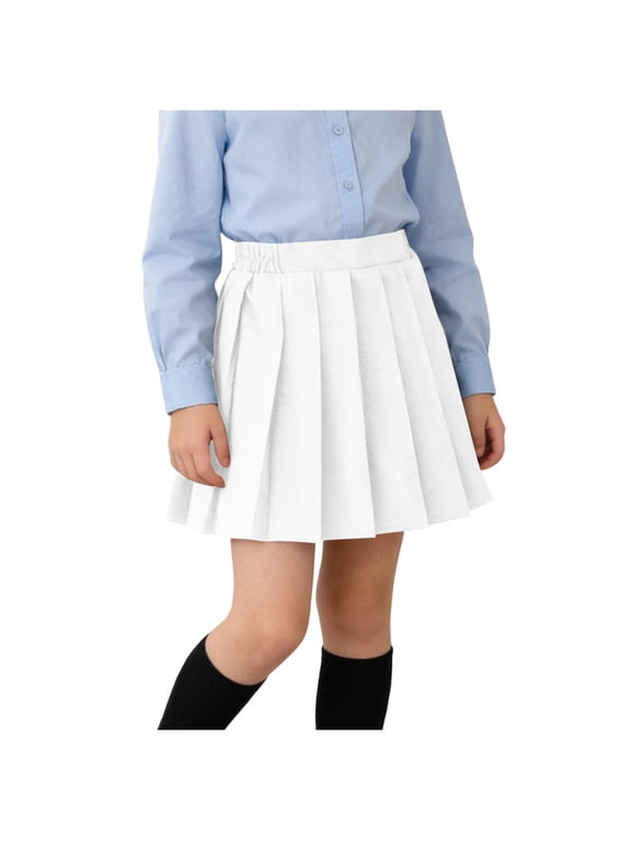 Girls Pleated Mini Skirt High Waist Casual Tennis School Uniform Skirts A-Line Skater Short Skirts,Sizes 2-16